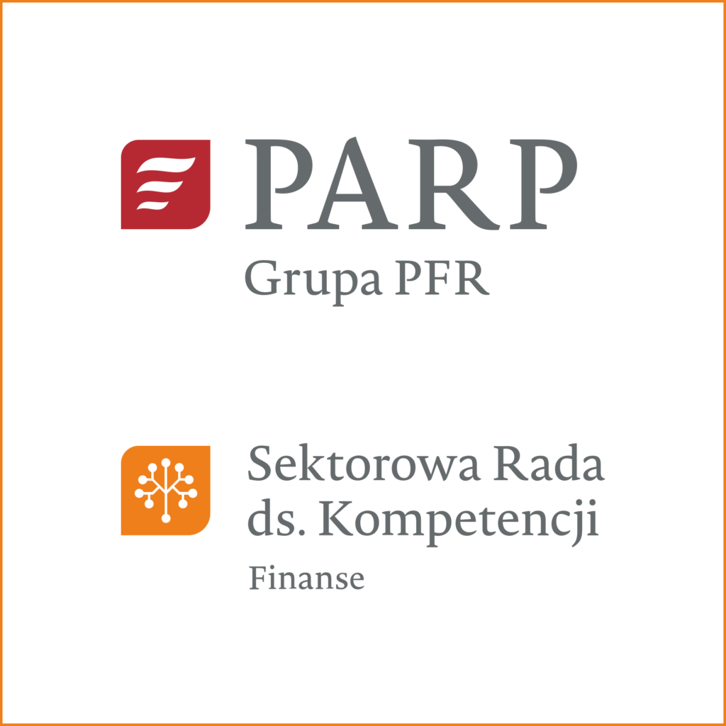 Logo PARP Grupa PFR oraz logo SRK Finanse